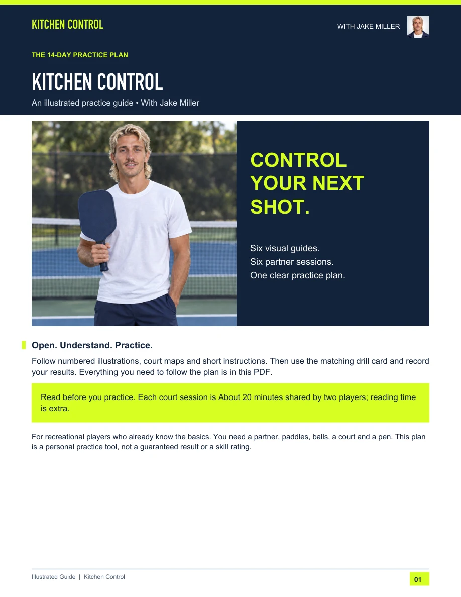 Cover of Kitchen Control, the illustrated 14-day practice plan with Jake Miller